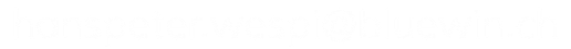 Hanspeter Wespi artist